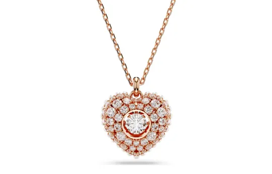 Swarovski Cubic Zirconia, Faux Crystal, Rose Gold Tone Plated, Faux Pearl Necklaces Women's Rose Gold