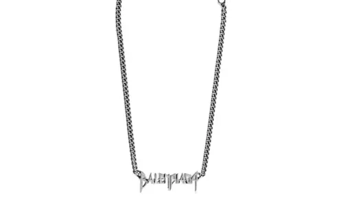Balenciaga Typo Metal Chain Necklace