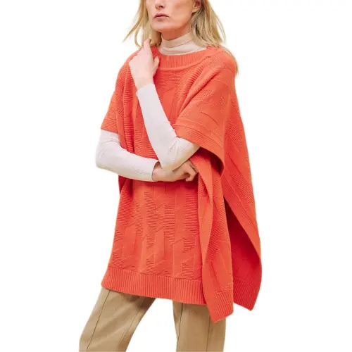 HERMES Cloaks Women's Orange Moderate