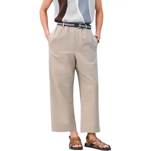 HERMES Casual Pants Regular Fit Men's Khaki