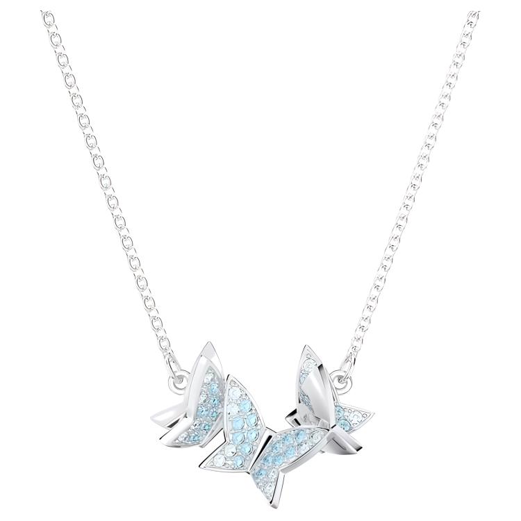 Женская подвеска Swarovski Lilia (серебристо-синяя)