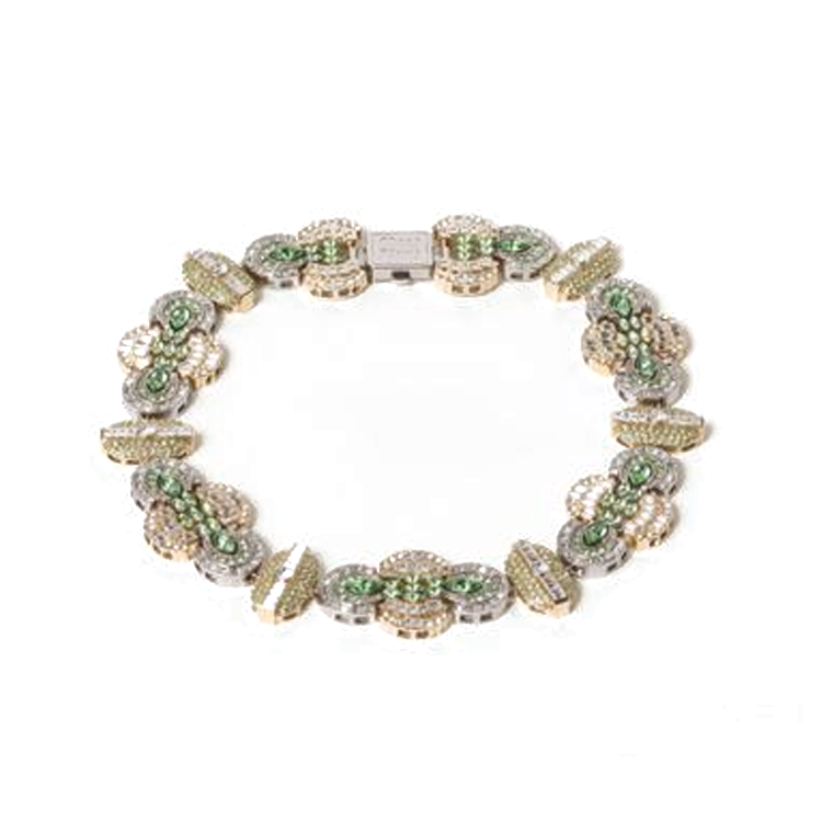 MIU MIU Metal, Crystal Necklaces Women's Gold
