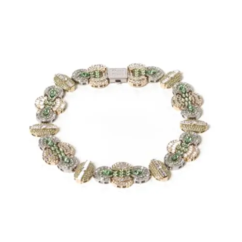 MIU MIU Metal, Crystal Necklaces Women's Gold