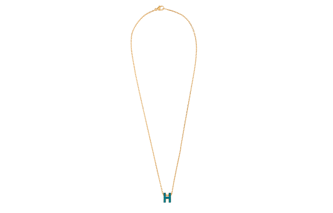 Подвеска Hermes Mini Pop H (сине-золотая) — фото 3