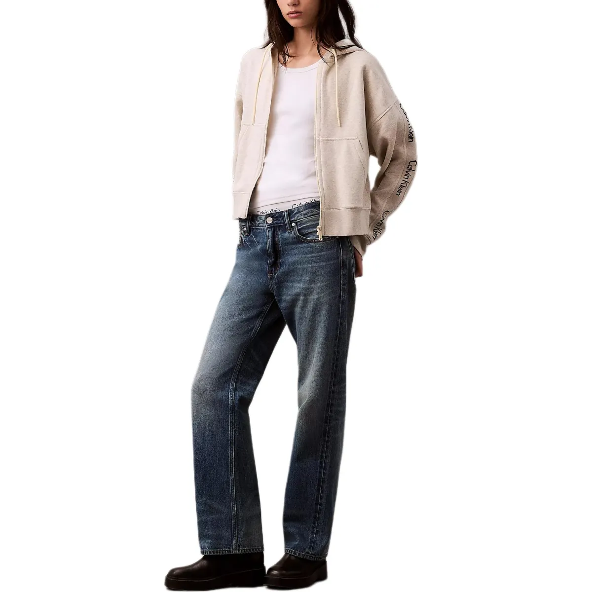 CALVIN KLEIN Jackets & Coats Women's Oat