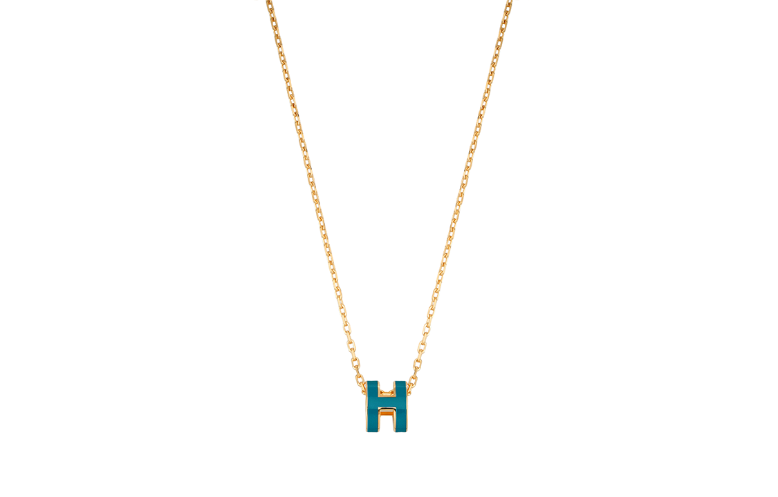 Подвеска Hermes Mini Pop H (сине-золотая)