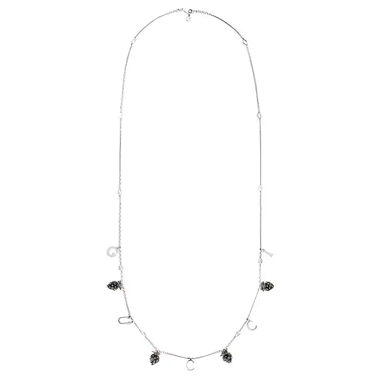 GUCCI 2023 Spring Summer Brass Necklaces Unisex Palladium Gold
