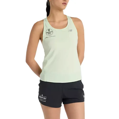 New Balance RBC Brooklyn Half Collection Race Day Sport Vests Women's Green MEW