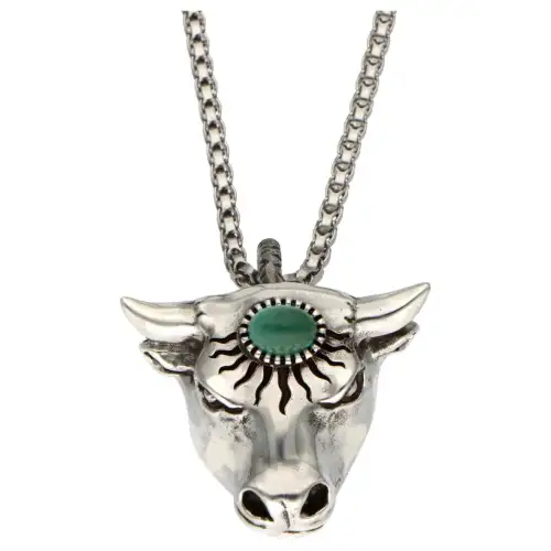GUCCI Glass Silver Necklaces Unisex Silver