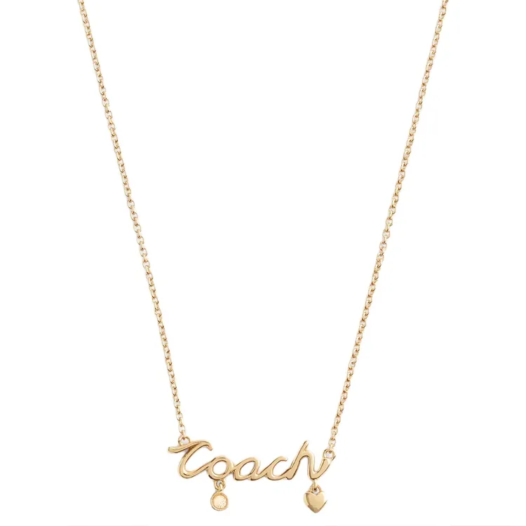 COACH Glass Necklaces Women's Gold