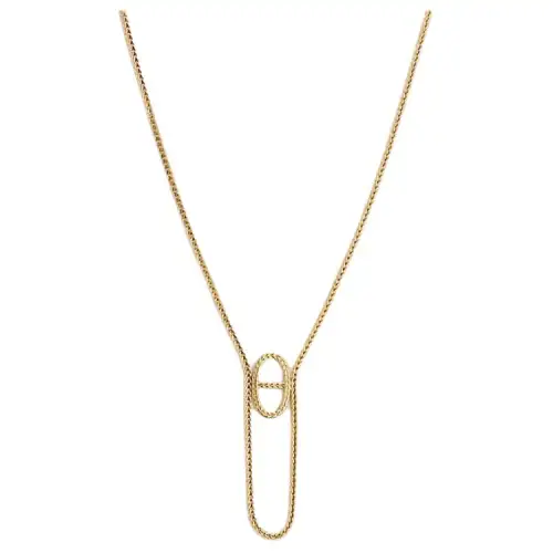 HERMES 18K Gold Necklaces Women's Gold