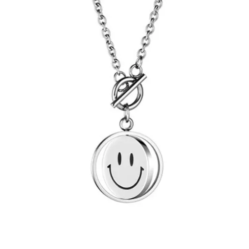 Double-sided creative design trend fashionable accessory hip-hop style, universal sweater, necklace stainless steel for men and women, custom-made, simple and elegant design, for beloved