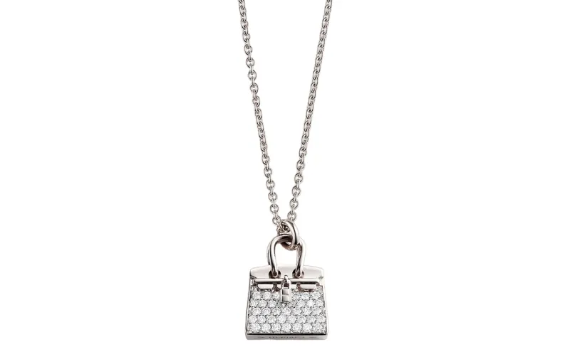 HERMES Diamond Necklaces Unisex