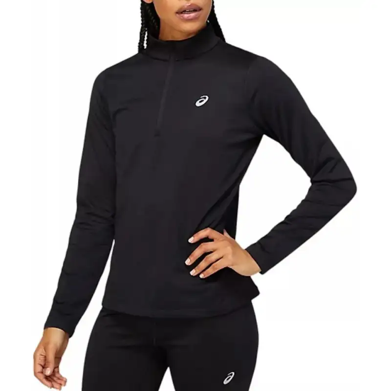 ASICS T Shirts Women's Black Stand Collar