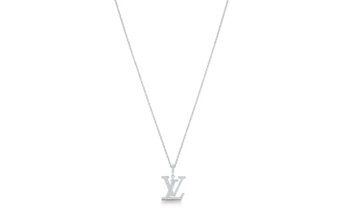 LOUIS VUITTON Lv Medium Pendant White Gold And Diamonds