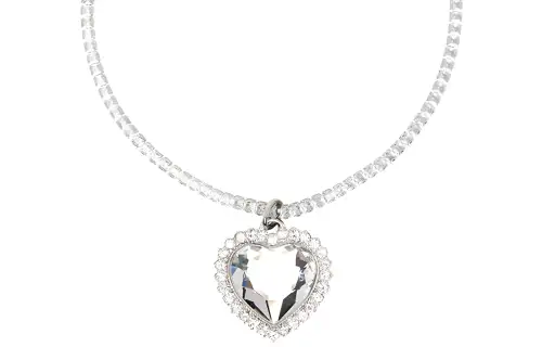 Vetements Crystal embellished Heart pendant Necklace