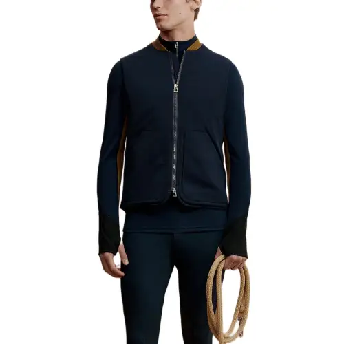 HERMES Trotting Vest Men's Marine Blue