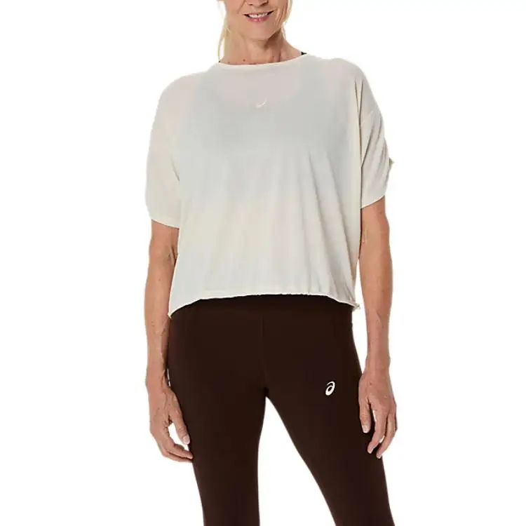 Asics NAGINO RUN Drop Shoulder Sleeve T Shirt Women's Birch Heather