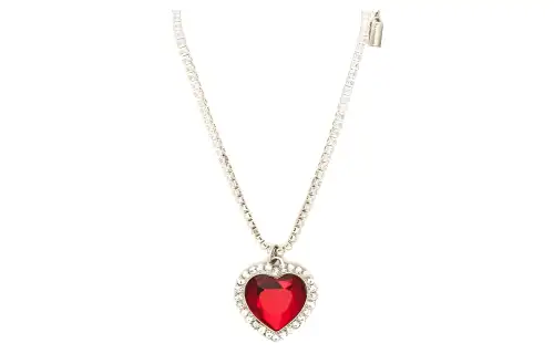 Vetements Crystal Heart Necklace