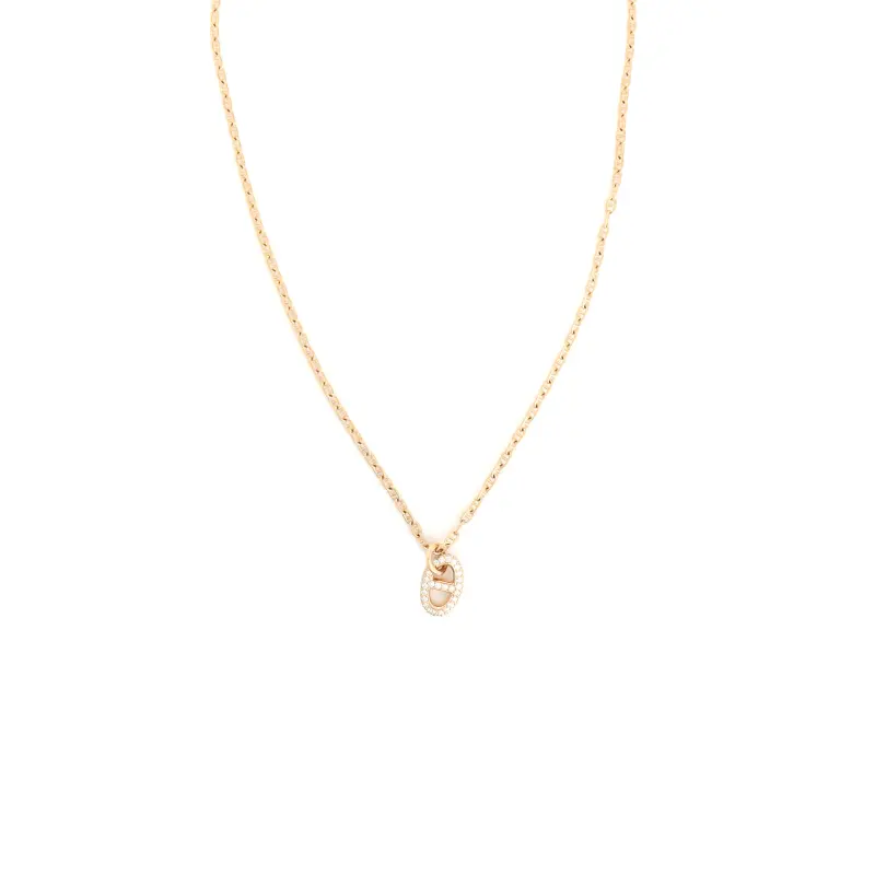 HERMES Farandole 18K Rose Gold Necklaces Women's