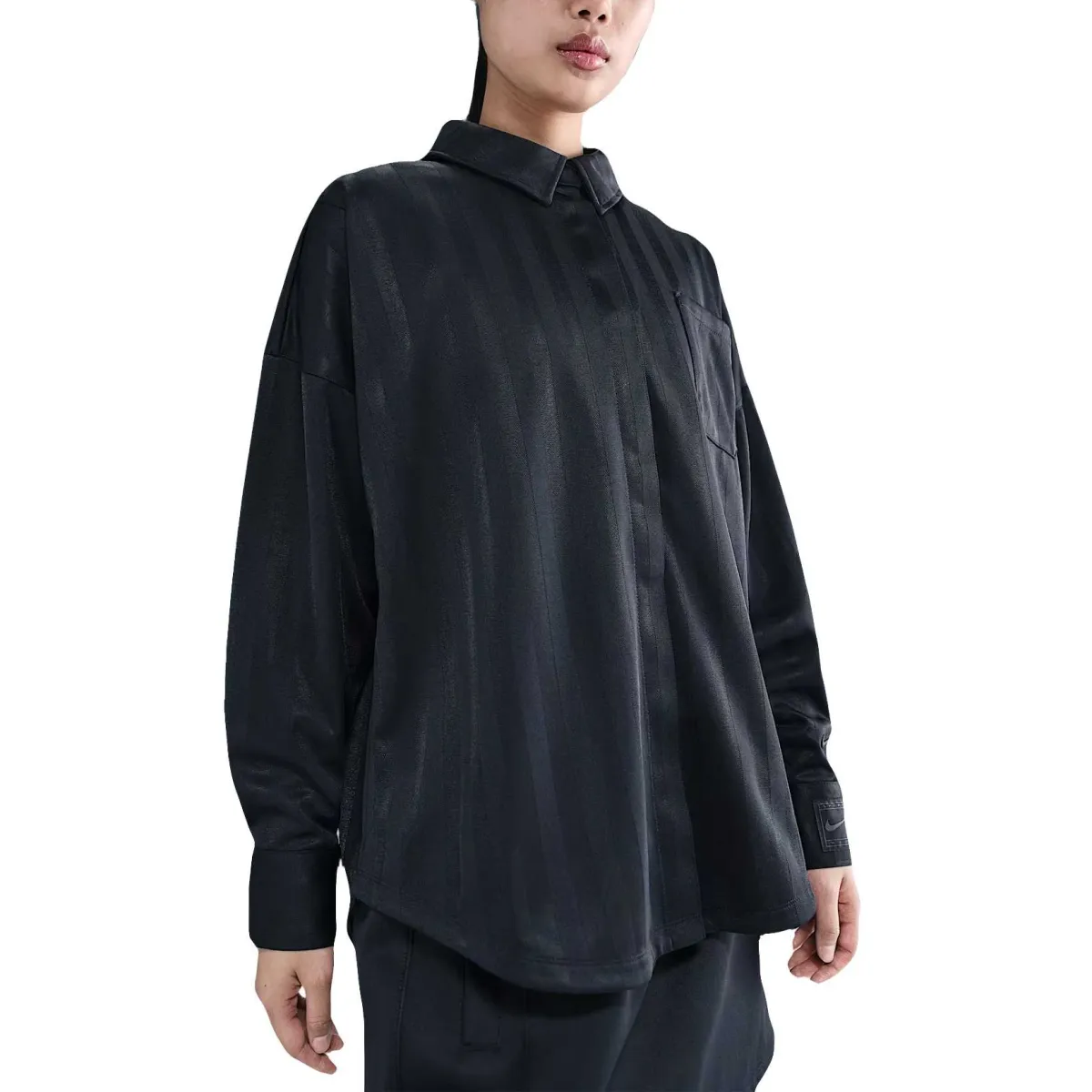 Nike Sportswear Shirts Women's Black Lapel Moderate