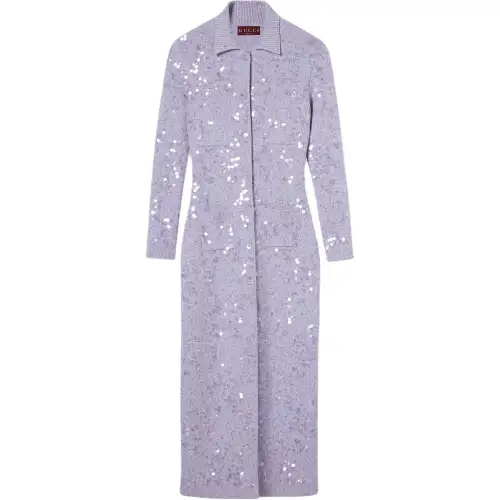 Gucci Embroidered sequin polo dress