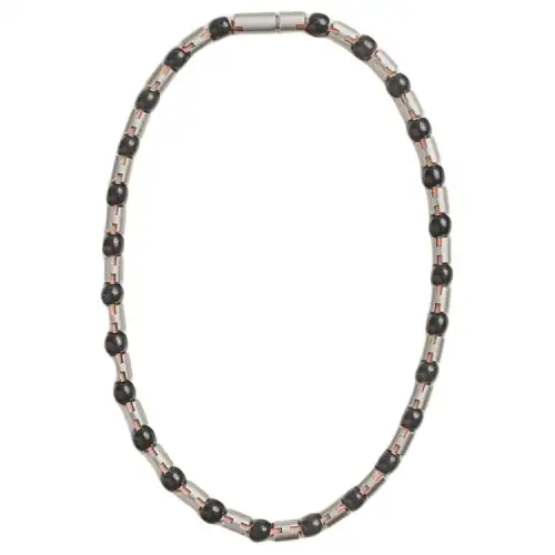 HERMES Brand Logo Metal Necklaces Men's Silver