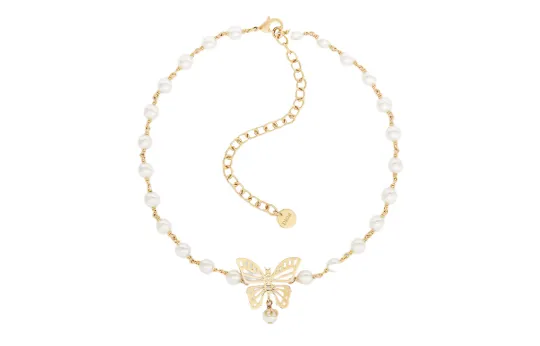 DIOR Metal, Pearl Necklaces Women's Gold