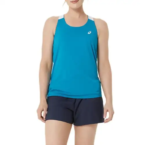 Asics COURT TANK Top Women's Cyan/Bright White