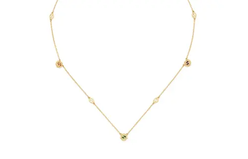 GUCCI 18K Gold, Emerald, Tourmaline, Citrine, Amethyst Necklaces Women's Gold