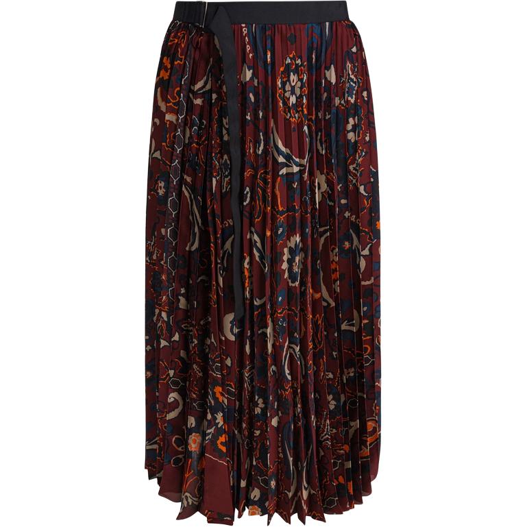 Женская юбка Sacai (бордовый)