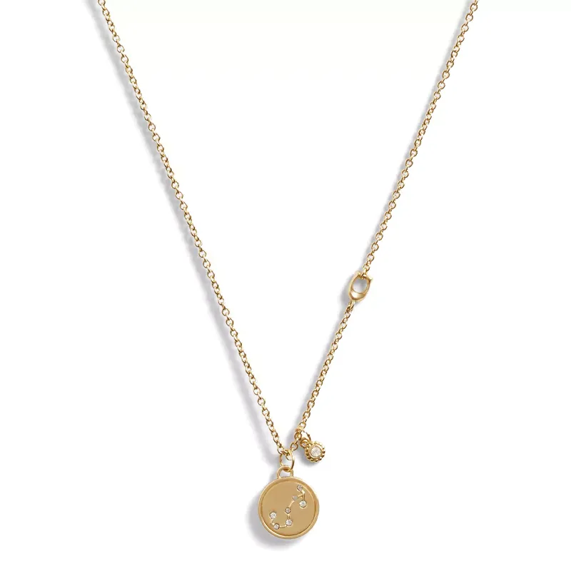 COACH Brass Plated Necklaces Women's Gold