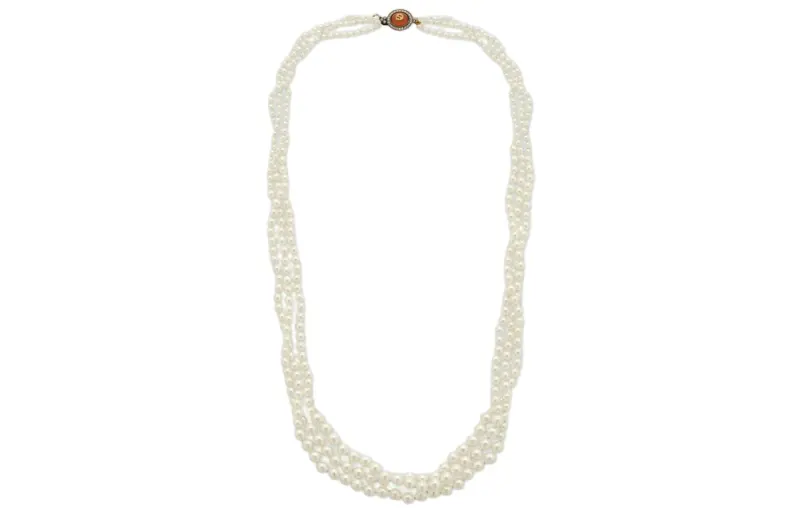 GUCCI G Glass, Pearl, Metal Necklaces Women's