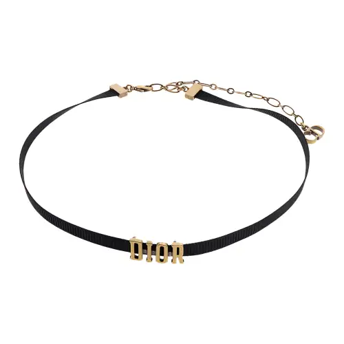 DIOR Metal, Grosgrain Ribbon Necklaces Women's