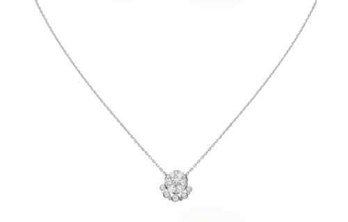Cartier, pendant, diamond platinum necklace for men and women, 18 carat white gold, for beloved