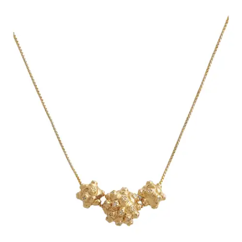 Bottega Veneta Sterling Silver Necklaces Women's Gold