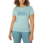 ASICS T Shirts Women's Blue Crew Neck Moderate Other