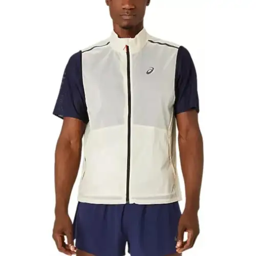 ASICS Vests Men's Brown Stand Collar Moderate