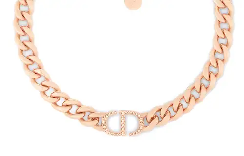 DIOR 30 Montaigne Metal, Crystal Necklaces Women's Rose Gold