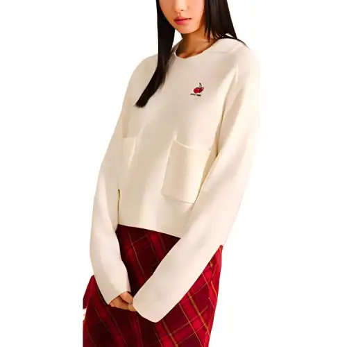 Anta x Kirsh Sports Lifestyle Collection Good Things Will Happen Knitwear Women's Ivory White