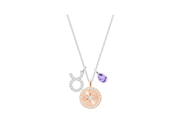 Женское колье Swarovski Zodiac (фиолетовое)