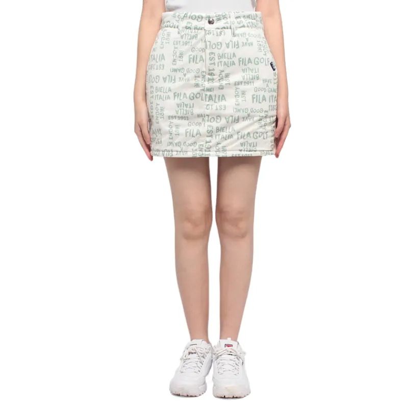 FILA Golf Collection Wind Barrier Typo Casual Short Skirts Women's