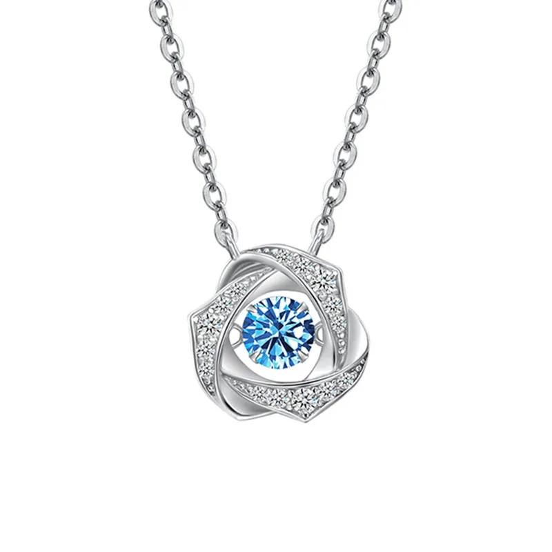 VANA 925 Sterling Silver Zircon Synthetic Cubic Zirconia Necklaces Women's