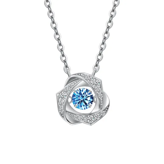 VANA 925 Sterling Silver Zircon Synthetic Cubic Zirconia Necklaces Women's