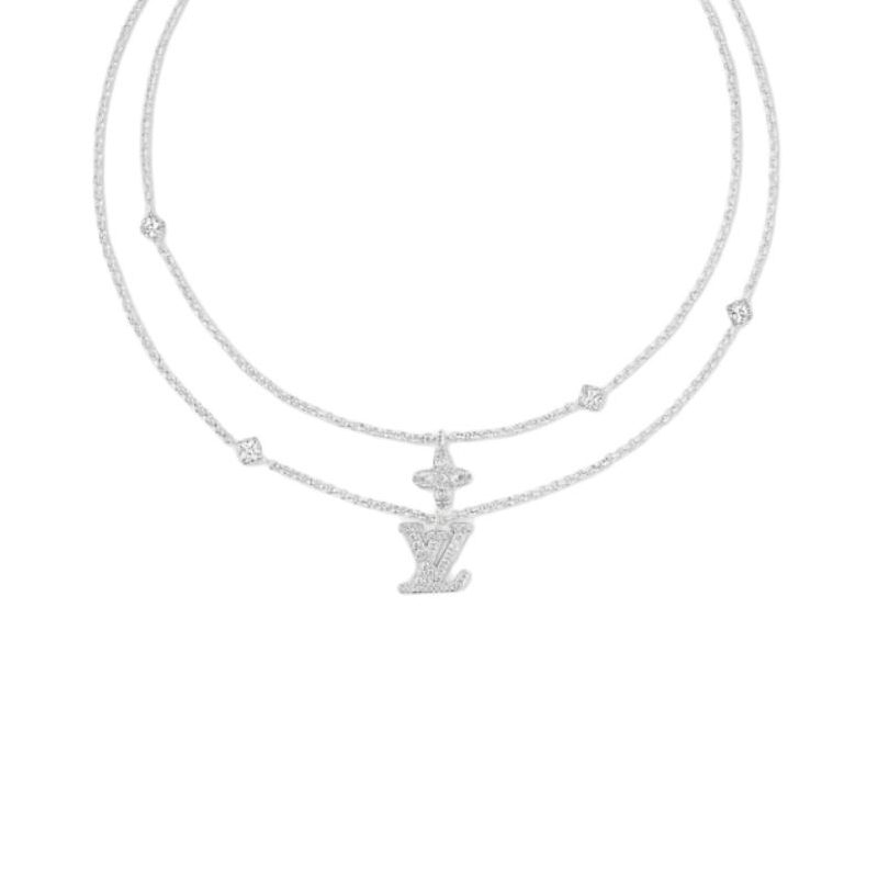 Женская цепочка Louis Vuitton Lady LV (серебристая)