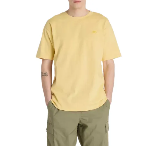 New Balance T Shirts Men's Beige Crew Neck