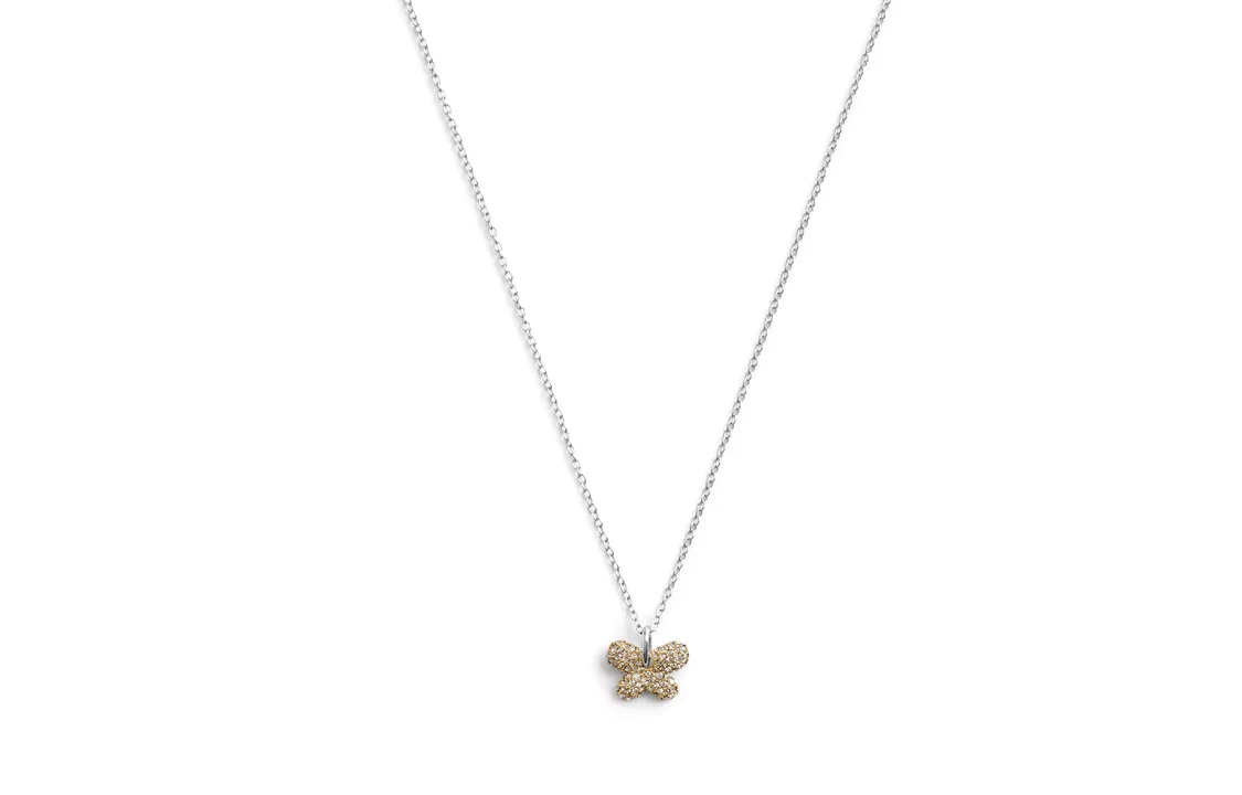 COACH Glass Cubic Zirconia Necklaces Women's Silver