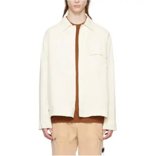 STONE ISLAND Jackets & Coats Men's Ecru