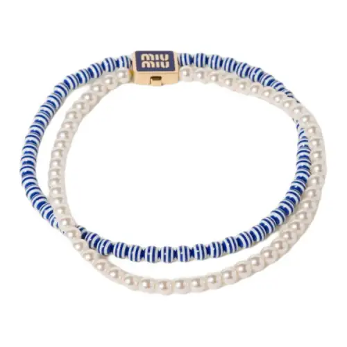 MIU MIU Metal Necklaces Women's Silver