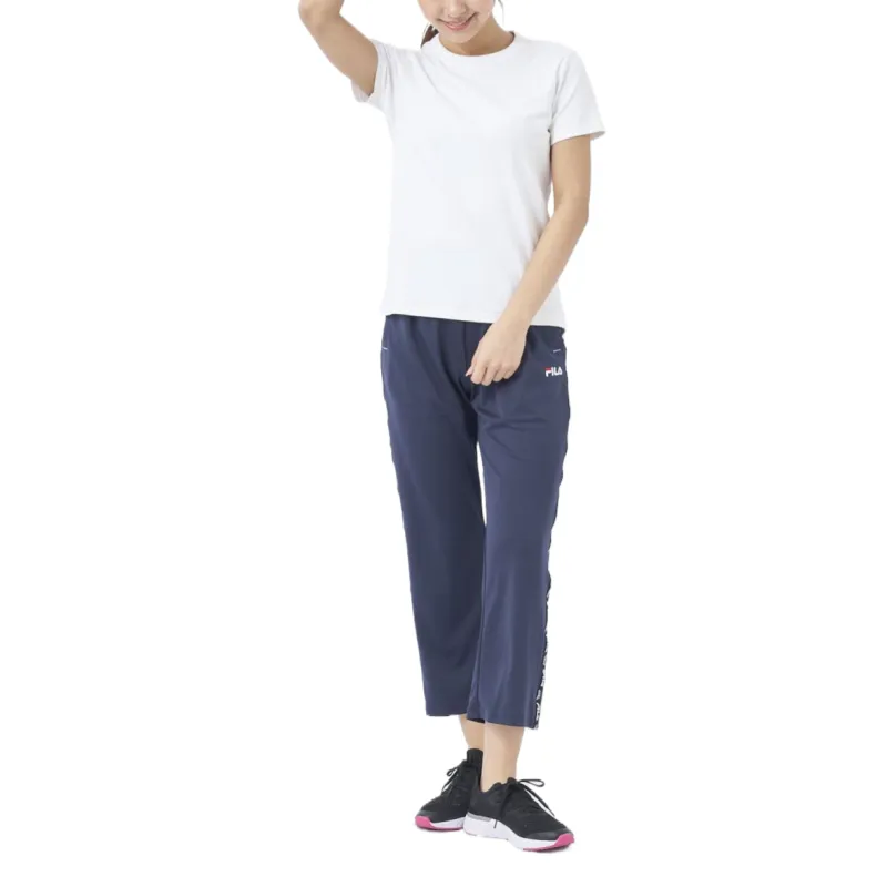 FILA Casual Pants Women's Blue Moderate Straight Fit Pants